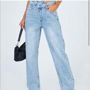 Princess Polly Asymmetrical Jeans